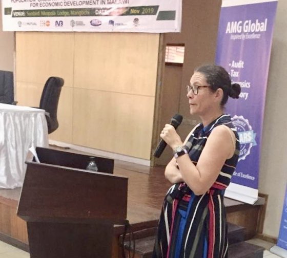 UKinMalawi's tweet photo. “The benefits of family planning ripple out far beyond the individual families and can mean the difference between prosperity and poverty for entire villages, districts and the nation." — @AntheaKerr addressing economists at 2019 #ECAMA Conference, #Malawi https://t.co/pRvpw5fT6p