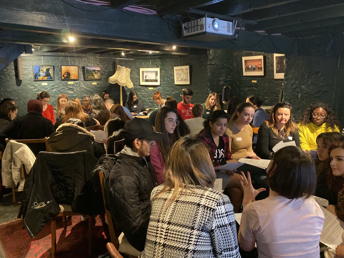 MrsGingerLawyer's tweet photo. Time for some thinking, reflecting  discussing! @sharoncowan22 @VMunro_Law now working with @bhamlaw @WarwickCCLS @CovLawSchool students unpicking 3 of the cases that were rewritten as part of the @ScottishFemJP. Note the rapt expressions on faces! Not like this in my lectures... https://t.co/Y1tHHr9H3s