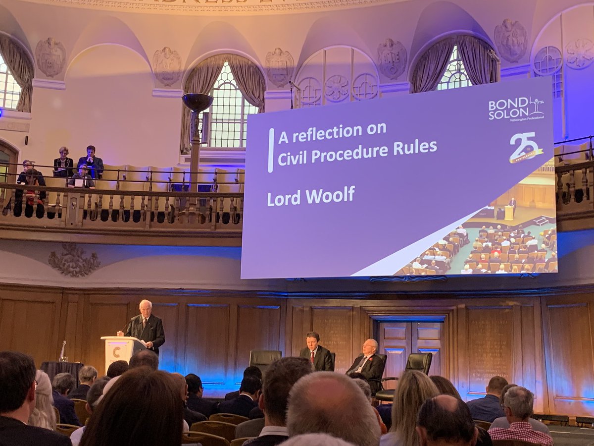 Excellent address by Lord Woolf. Feeling very humbled by the enormity of his experience and contribution.