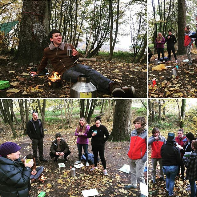 First year Adventure Education students this week learning about #facilitation, #teaching and meanings in education. An #inspirational session from Amy.  Hot chocolate included. #adventureeducation #learningoutdoors ift.tt/2qvrg0q