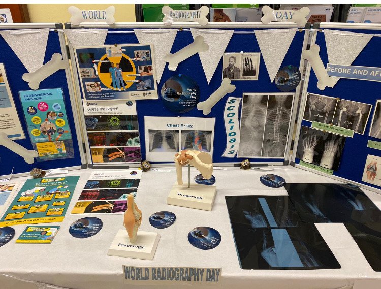 SOARS_WGH's tweet photo. World Radiography Day celebrations @SOARS_WGH!  Radiographers at Woodend work hard to provide a high quality imaging service that covers not only Woodend but many of the community hospitals and the Aberdeen Health Village. #radiography
@NHSGrampian @HSCAberdeen https://t.co/TRxyQiW3cI