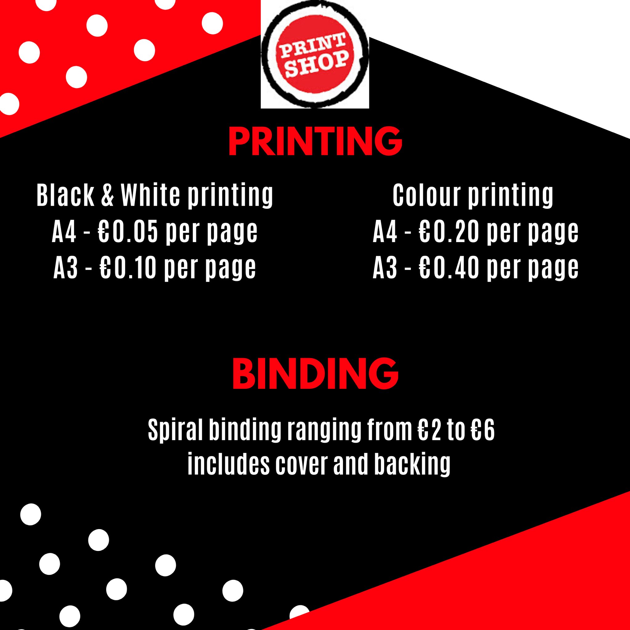 Klimaanlæg Som regel Antagelser, antagelser. Gætte SU Print Shop UCC on Twitter: "Need quick printing on campus? We got you  covered, our staff assisted printing service is cheap and simple to use.  https://t.co/UTXMfv9Klc" / Twitter