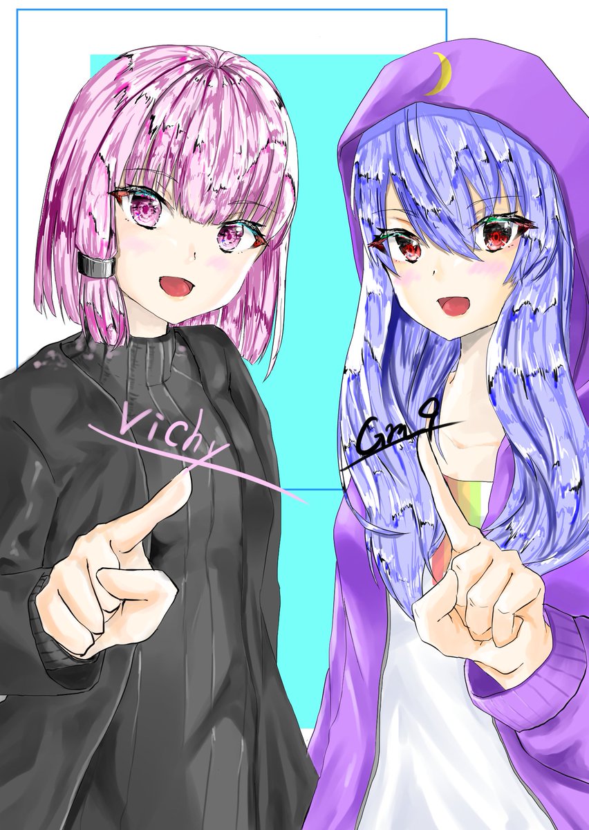 アヤカ En Twitter Vichyさんとgm9さん描きおわったー 髪の塗り方を変えてみたがなんかキラキラしすぎたかな Renz Gomi Vichy 0 アヤカ En Twitter Vichyさんとgm9さん描きおわったー 髪の塗り方を変えてみたがなんかキラキラしすぎたかな Renz Gomi Vichy 0