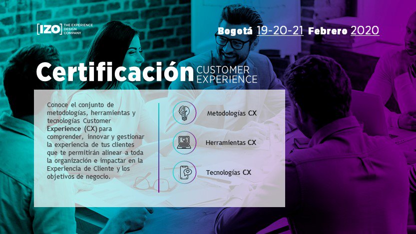 Hemos lanzado nuestra próxima Certificación CEM en Colombia. El 19, 20 y 21 de Febrero de 2020 tendrás la oportunidad de pertenecer a nuestro selecto grupo de CEM Experts. No te pierdas esta oportunidad. Escríbenos para asesorarte 👉 juan.carrillo@izo.com.co . #estoesizo