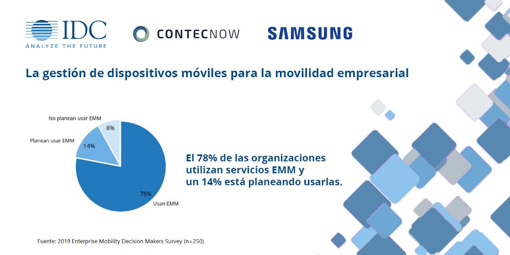 Conoce el nuevo informe realizado por IDC, con la colaboración de <a href="/ContecNow/">ContecNow</a> y <a href="/SamsungEspana/">Samsung España</a>
¿Sabías que el 78% de las organizaciones utilizan servicios #EMM? Amplía esta información aquí: bit.ly/32Fq08U
#BYOD #movilidadempresarial #digital