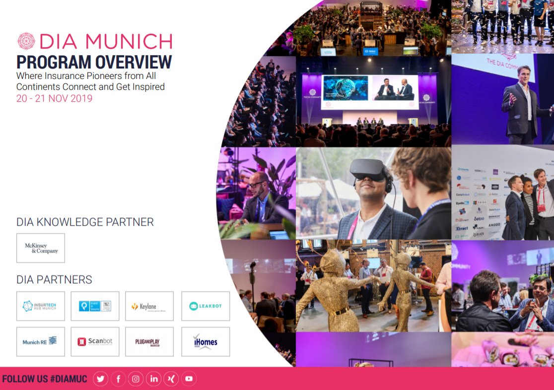 Full Roster Now Available!

We now have 54 handpicked insurtechs on stage as well as 6 provocative thought leaders. 

But please note; we keep on adding new speakers every day!

Check the program here:
bit.ly/2W8cBni

#DIAMUC #insurtech
