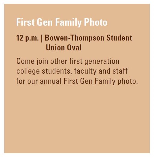 BGSUFirstGenFam's tweet photo. FIRST GENERATION FAMILY PHOTO | 12:00 PM | BGSU in Union Oval 

Students, faculty, or staff members who are first in the family to attend college, be sure to come out for our first ever @BGSUFirstGenFam photo. 

#BGSU @BGSU 

#CelebrateFirstGen #trioworks #FirstgenForward https://t.co/qEtQKWZbib
