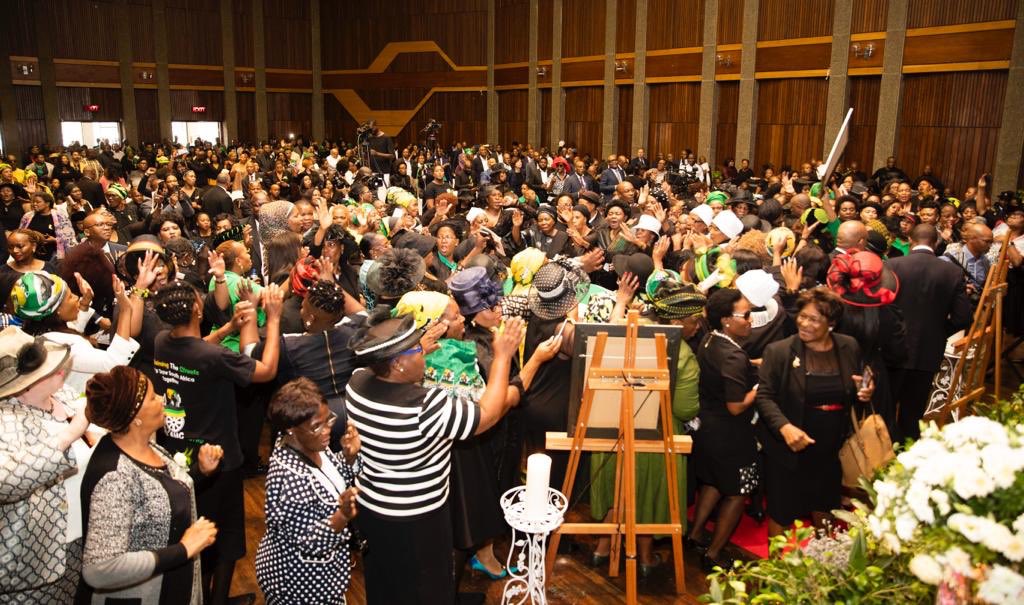 MYANC's tweet photo. The Provincial Official Funeral Service of the late Cde Thuliswa Nkabinde-Khawe gets underway at the Vereeniging City Hall.  

ANC delegation led by National officials: SG Cde Ace Magashule &amp; TG Cde Paul Mashatile 

#RIPThuli #RIPCdeThuliNkabindeKhawe https://t.co/7QKjicko56