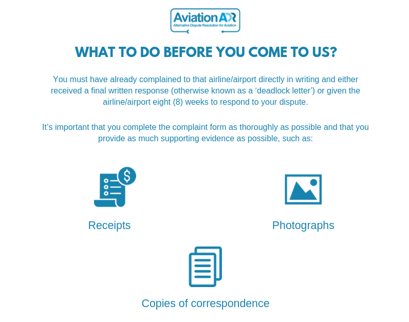 Did you have any unresolved #flightdisruption on your holiday? AviationADR might be able to help you - read more on what to do before you lodge a complaint with us: bit.ly/2N7vq7B #delayedflight #cancelledflight