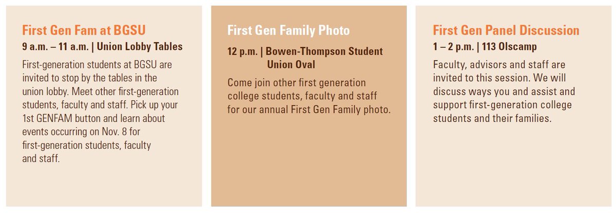 BGSUFirstGenFam's tweet photo. HAPPENING TODAY

It’s the national First Generation College Celebration. Check out our full slate of programs. 

#BGSU @BGSU @BGSUStuAffairs @BgsuTrio

#CelebrateFirstGen #trioworks #FirstgenForward https://t.co/FLYIAWVCCG