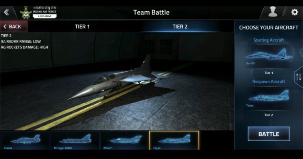 livefist's tweet photo. Much awaited addition — the LCA Tejas joins the list of flyable aircraft in the just released multiplayer version of the @IAF_MCC’s official mobile fighter game by @ThreyeGames: https://t.co/oNun1Di08M
