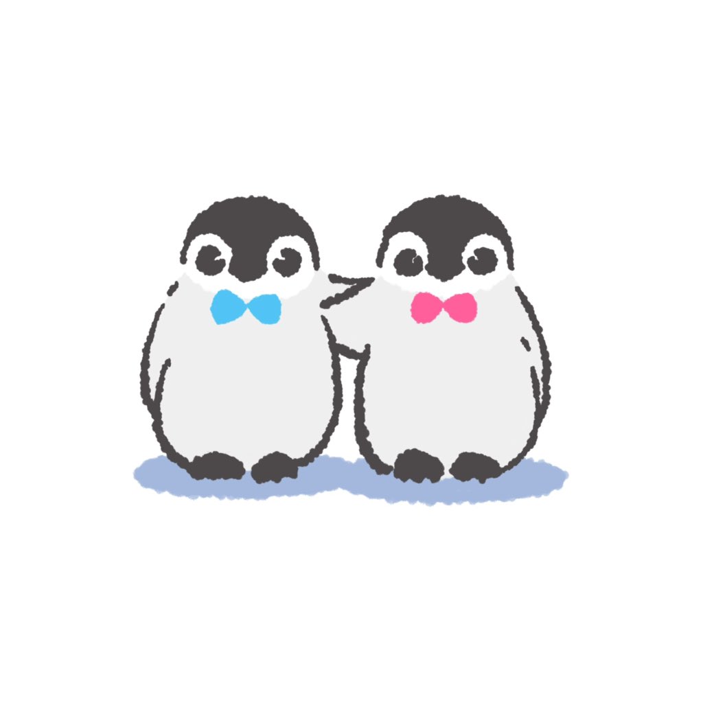 ペンギンアーキテクト 友達ペンギン Penguin Architect Penguin Emperorpenguin Babypenguin Penguinillustration イラストレーション おえかき らくがき 1日1絵 皇帝ペンギン コウテイペンギン エンペラーペンギン ペンギン ペンギン好き