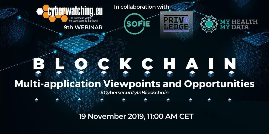 On #19Nov, <a href="/mirkodemal/">Mirko De Maldè</a> <a href="/Lynkeus_Rome/">Lynkeus</a> at "BLOCKCHAIN: Multi-Application Viewpoints and Opportunities" webinar (11:00 CET) - organised by <a href="/cyberwatchingeu/">cyberwatching.eu</a> <a href="/EU_Sofie/">SOFIE</a> <a href="/PRIViLEDGE_EU/">PRIViLEDGE</a> - See full program &amp; register at buff.ly/34Isnsc #blockchain #privacy #security #healthcare