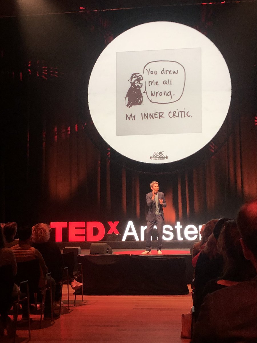 Esst2's tweet image. Getting uncomfortable. Cause: do you treat yourself the same way as others? The famous self critic! @TEDxAmsterdam #tedxamsterdam #innercritic #tedxamsterdam