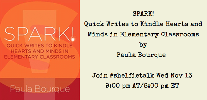 ShelfieTalk's tweet photo. Will you add SPARK! to your professional learning for next week? Join @ShelfieTalk, @ASDWLimelight colleagues and author @LitCoachLady Wed evening to chat about SPARK! #shelfietalk https://t.co/sw6hSGV496
