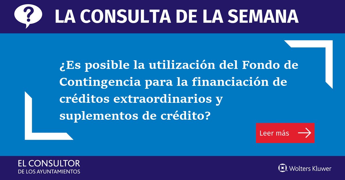 ConsultorAytos's tweet photo. Nuestra postura sobre el destino del #FondodeContingencia en la consulta que destacamos esta semana ➡️ https://t.co/0TU9hdxAri https://t.co/zOZ1NelkxX
