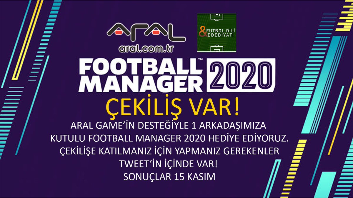 ⚽️#FootballManager2020 Çekilişi Hem de Kutulu Oyun!

<a href="/aralgame/">AralGame.com</a>'in desteğiyle 1 arkadaşımıza #FM2020 hediye ediyoruz

Katılım Şartları;
1-<a href="/aralgame/">AralGame.com</a>'i takip etmek
2-<a href="/FutbolDiliveEd/">Alican Topal | FDVE</a>'i takip etmek
3- youtube.com/alicantopal abone olmak
4- Bu tweeti RT etmek

Sonuç: 15 Kasım #FM20