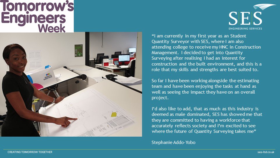 Engineering_SES's tweet photo. It's the final day of #TEWeek19 and here are some words from Stephanie in our #London office on why she chose a career in our industry.
#EngineersOnAMission https://t.co/JDtEWoR7QG
