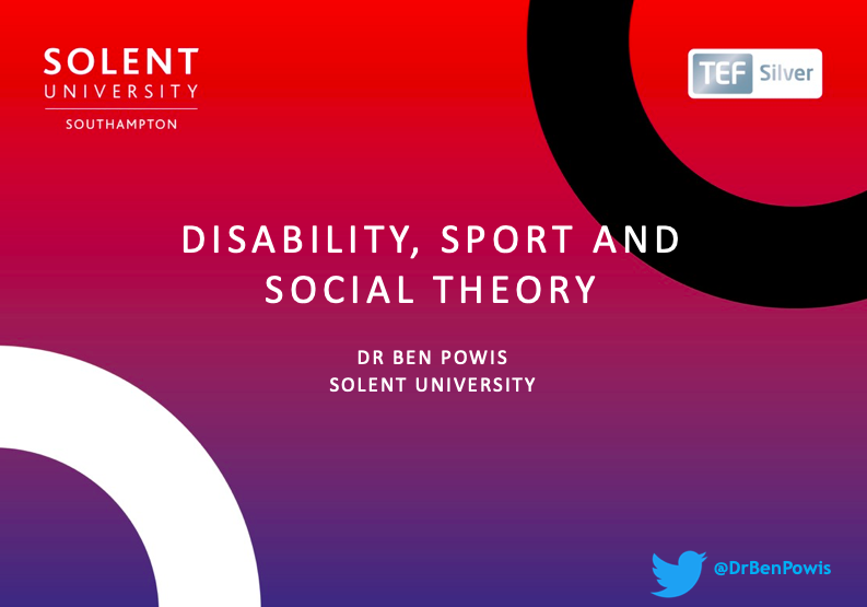 DrBenPowis's tweet photo. Looking forward to present on the importance of social theory in disability sport scholarship this afternoon. As you can see, we've got two really exciting sessions planned so please come along! #nasss2019 #NASSS2019Conf https://t.co/DicnihtNoD