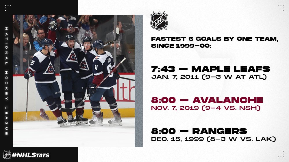 Avalanche became the third NHL team 