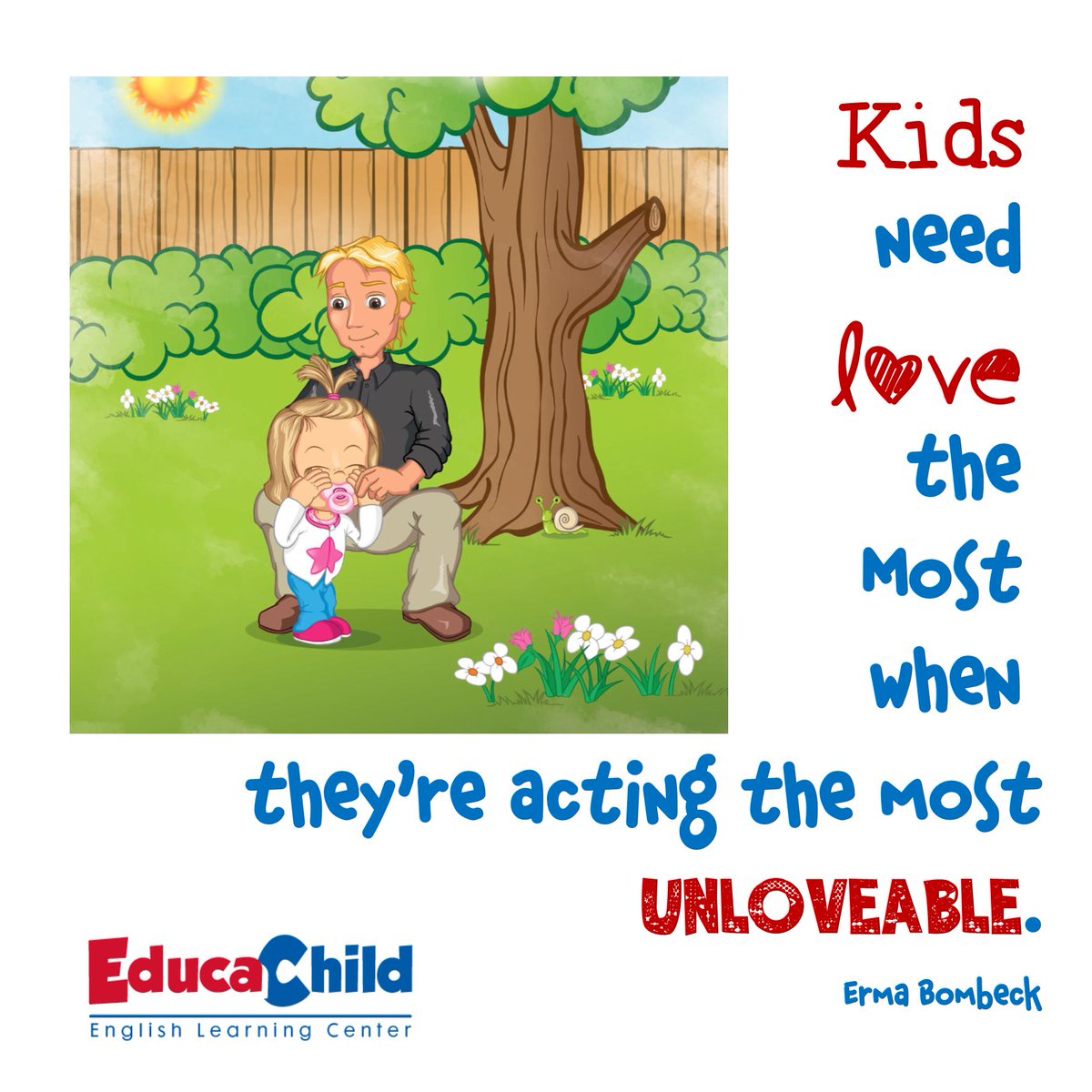 "Kids need love the most when they're acting the most unloveable".
.
.
Actually, everybody ❤️

#educachild #crecereningles #crecer #love #padres #madres #babyhannah #daddy #family #aprenderingles #ingles #kids #happyweekend #weekend #friday #happyfriday #viernes