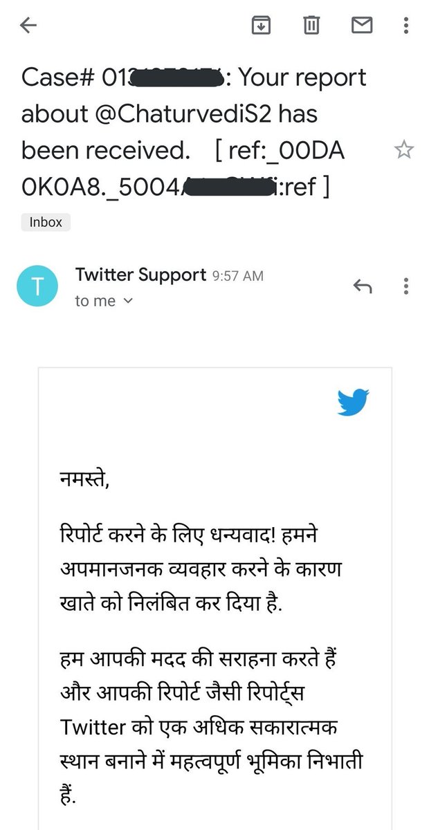 RIP case- 524 @ChaturvediS2

1.7k a/c swaha!

Suspended by- @Twitter

Category - Namorogi Bhakt/ woman abuser

Reason -  abuser & Hate-monger

Reported by- Team BKJ