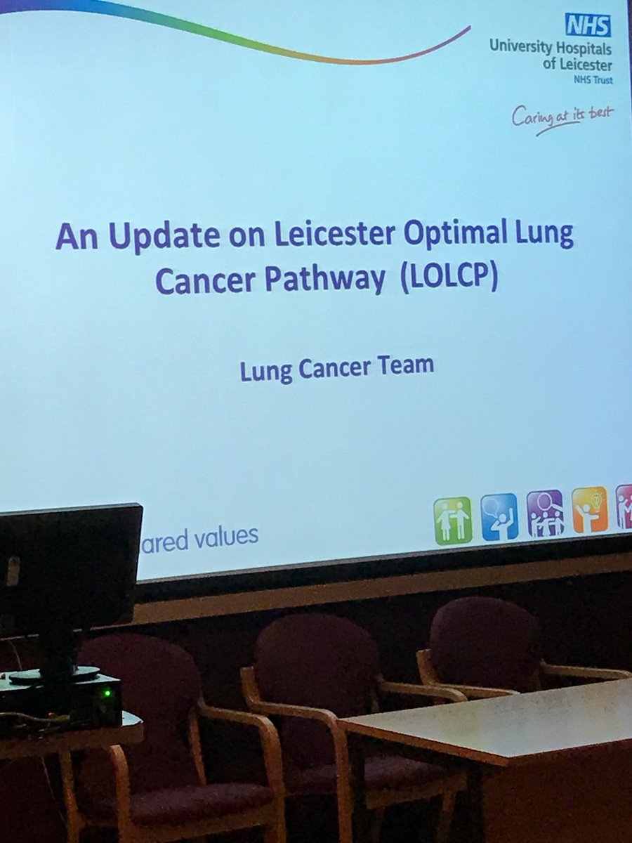 Waiting for Friday presentation by Dr M Tufail on the Leicester Optimal lung cancer pathway