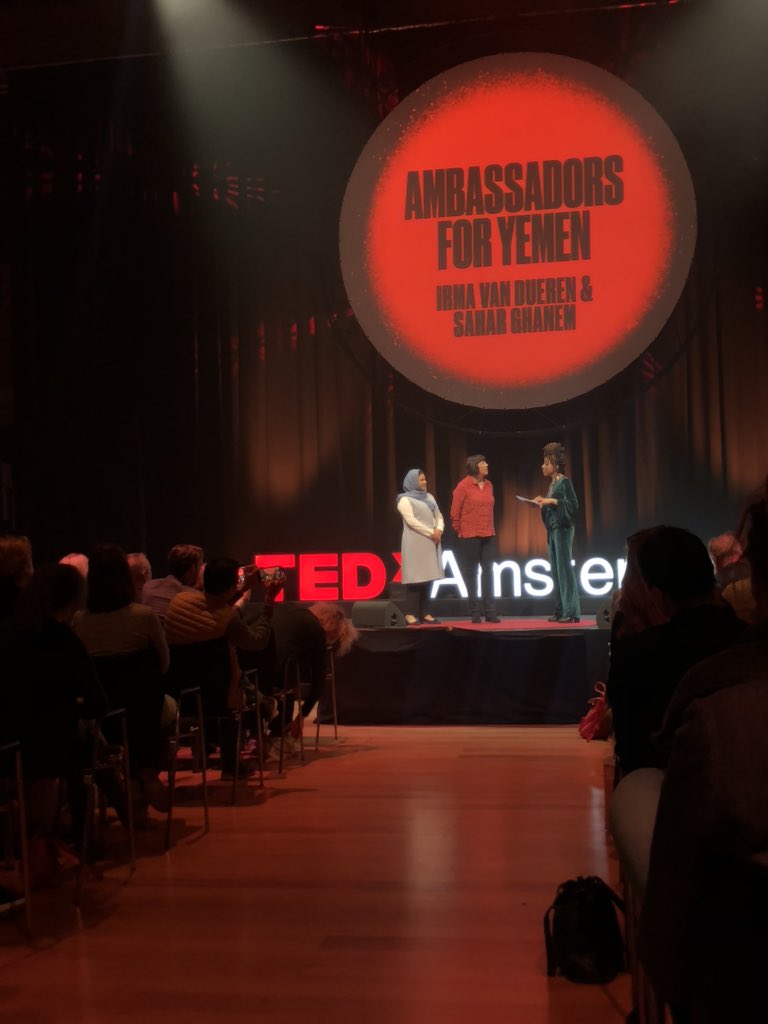 Esst2's tweet image. Wow.. Powerful women @irmavandueren &amp;amp; @GhanemSahar that make such a big, important impact! @TEDxAmsterdam #tedxamsterdam #planetact #yemen #war