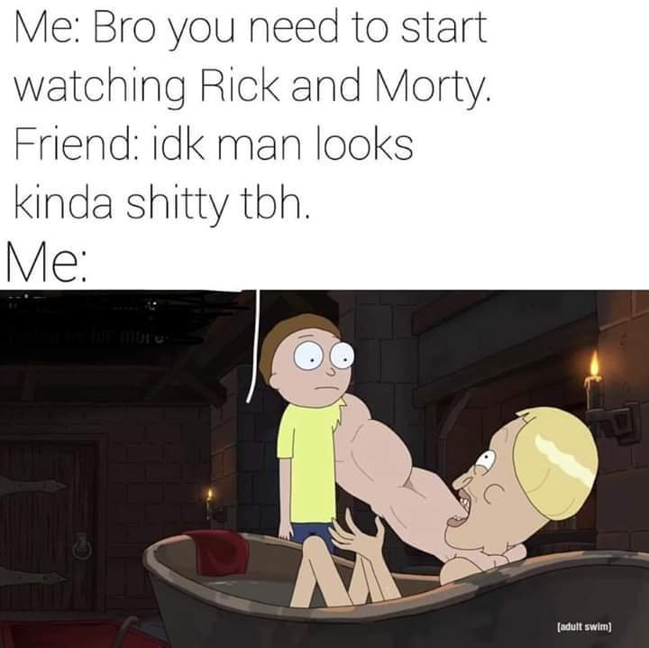 Quand tu viens à la soirée Rick&amp;Morty et que t'as toujours pas vu un seul épisode 😋 <a href="/AdultSwimFrance/">Adult Swim France</a> <a href="/HiComicsFrance/">HiComics</a> <a href="/winningmovesfr/">Jeux Winning Moves</a> #rickandmorty #picklerick #paris #ricketmorty #morty #playeroneparis #adultswim #hicomics 

facebook.com/events/4707318…