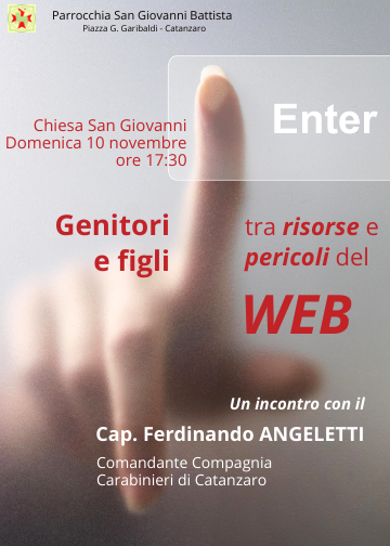 totheends's tweet photo. I figli e il mondo di #Internet. Le sue risorse...ma anche le preoccupazioni dei genitori, il loro senso di inadeguatezza, la mancata chiarezza su tante dinamiche che sfuggono. 10nov 17h30, Chiesa San Giovanni, Catanzaro
Grazie al Comando Provinciale e alla Compagnia #Carabinieri https://t.co/lH1GwsQJ4P
