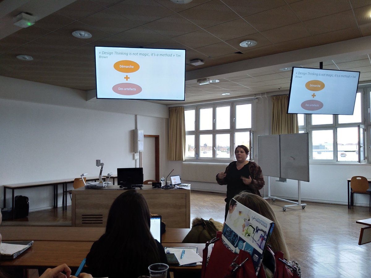 jr2mc_fma's tweet photo. Reprise de la #JR2MC avec Florence Jacob qui nous présente différents usages de la pensée design au sein du marketing #experienceclient #design #labelAFM https://t.co/GwEkOsF7GU