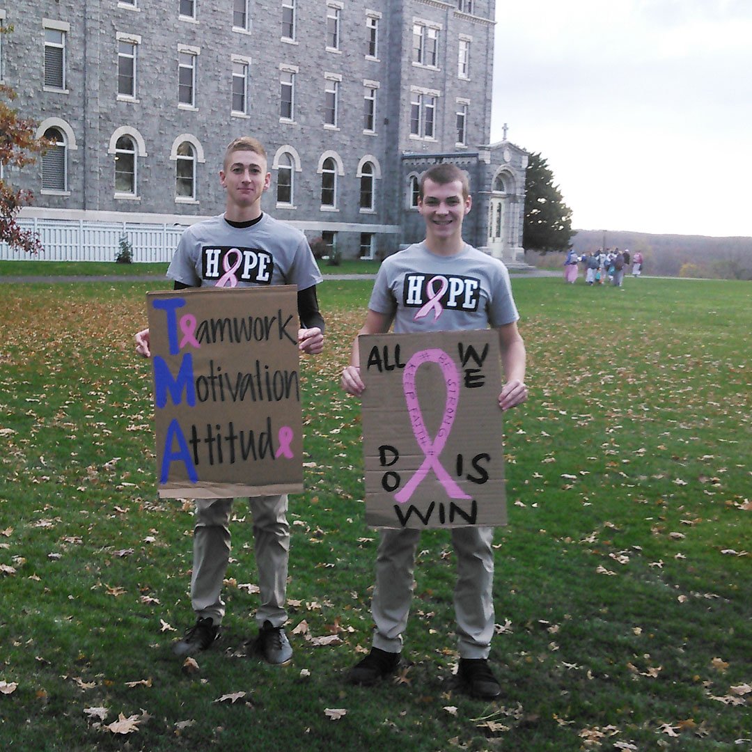 TheMountAcademy's tweet image. March for Hope today at 11:00! The Mount Academy will be marching in support of Estelle, mother of two Mount Academy students and one of the volleyball coaches. #MarchForHope for all those battling cancer.