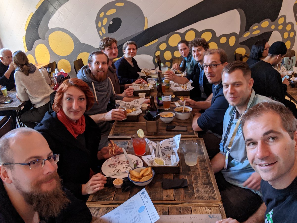 makueh's tweet photo. Last @coodoo_io lunch in Antwerpen with fisch and chips after three days @Devoxx. We had a great time with a lot of java, cloudstuff and others nerdy things.
#devoxx2019 #DevoxxBE https://t.co/O2rNKqkGjc