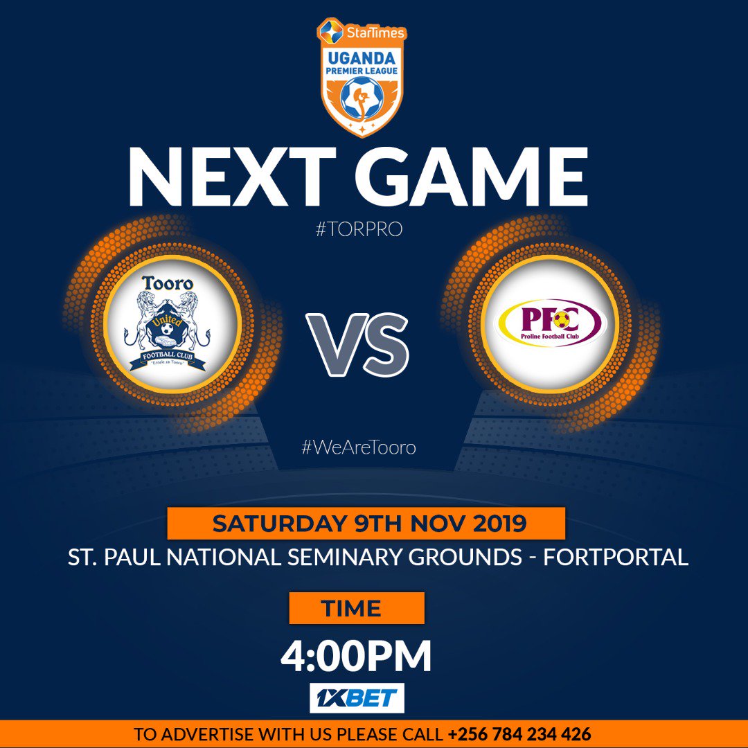 We went down last time out but we will sure bring someone down in our next game💪

#StarTimesUPL 
#TORPRO
#WeAreTooro 
#1XBET 
#AfrikanaSportsBar
