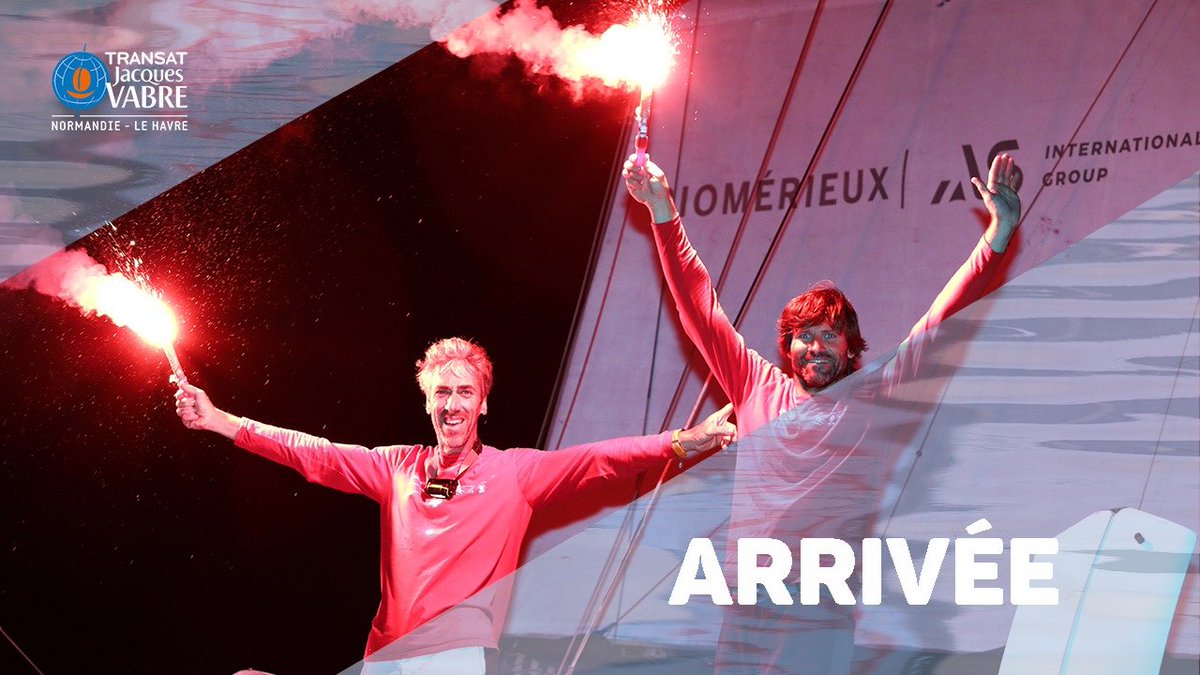 TransatCafeLOR's tweet photo. 🏆VAINQUEUR MULTI 50

Victoire du GROUPE GCA - MILLE ET UN SOURIRES ! Premières ambiances et premiers mots sur le ponton après 11 jours, 16 heures, 34 minutes et 41 secondes passés en mer 💪

La vidéo ➡️ https://t.co/535VDSpwQl
#TransatJV https://t.co/4Dxxnzuo4A