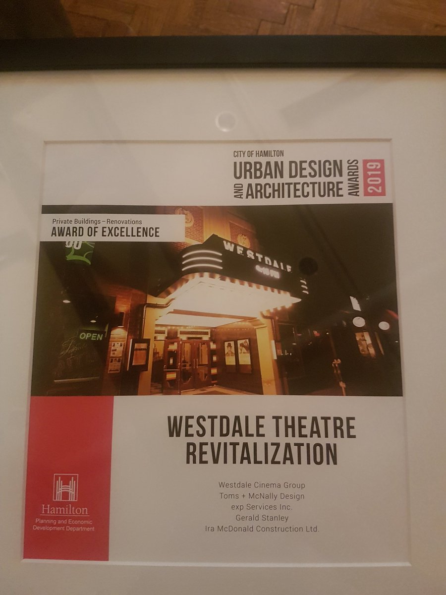 iramcdonald's tweet photo. The Westdale for the win! On behalf of the project and design team - Thank you @cityofhamilton and jurors.  #proudCM #excellence #revitilization #urban #design #architecture https://t.co/JqUxvLK5OA