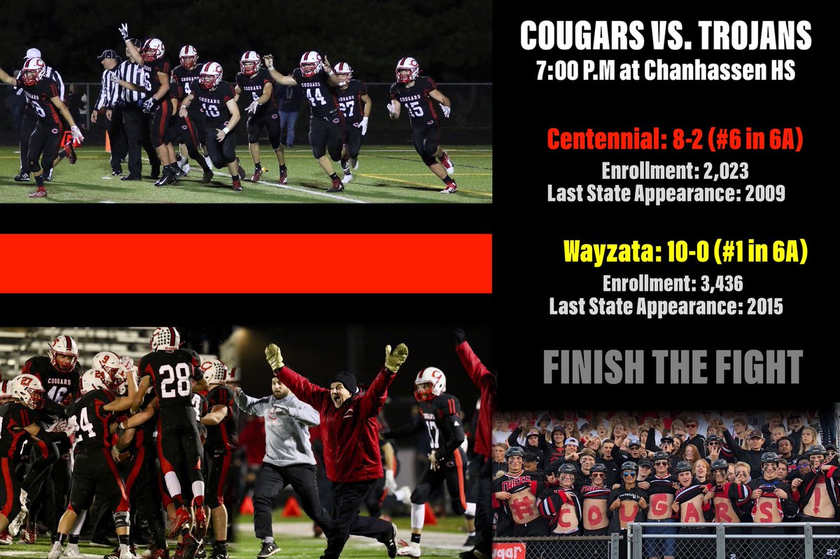 GAMEDAY! A challenge awaits us at 7:00 P.M. in Chanhassen. #RollCougs