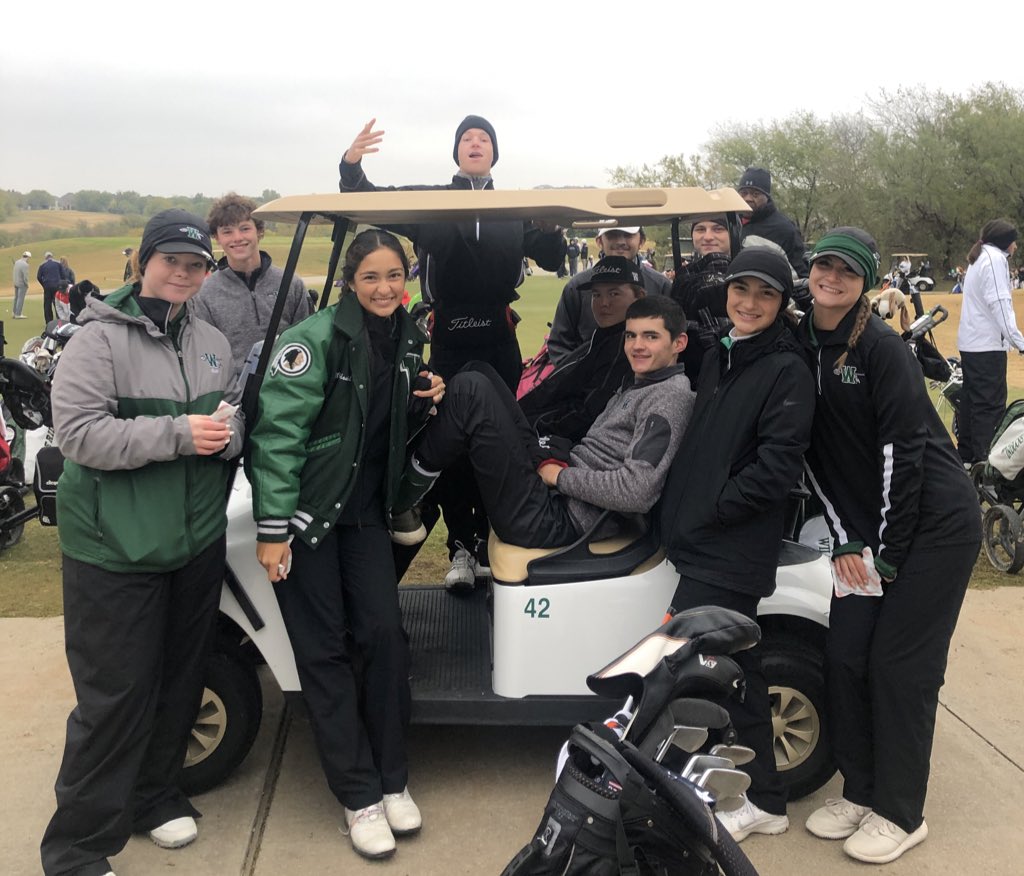 ndngolf's tweet photo. It’s a cold day at the Lake Ridge Two Step Tournament.  Go NDNS and Lady NDNS.  #C2i https://t.co/F1SdPpI1WB