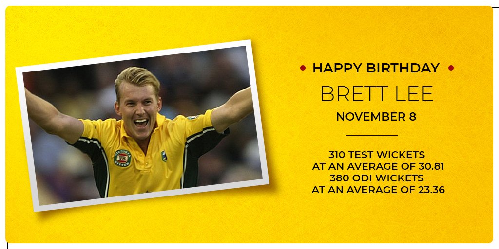 One of the quickest bowlers of all time was born Happy Birthday, Brett Lee! 