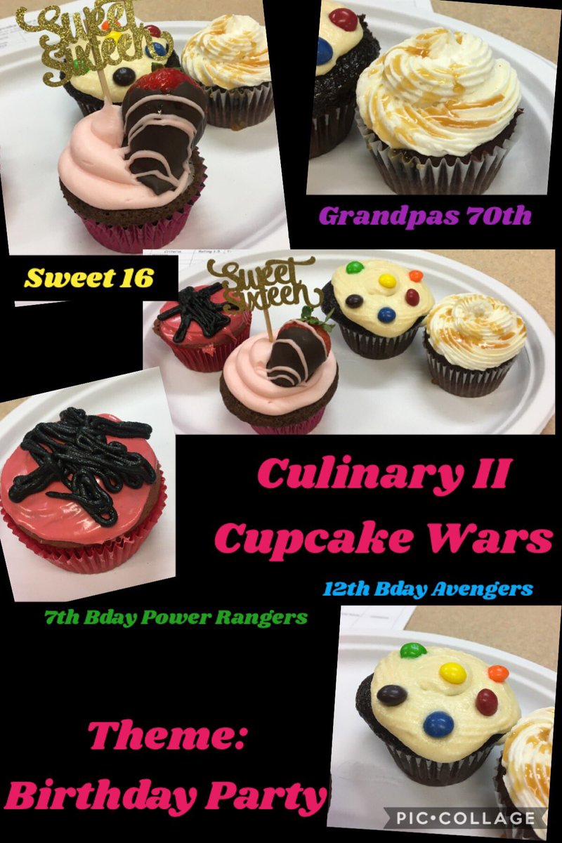 MrsKiehl's tweet photo. ๐ฐ๐๐ซ Culinary II competed in our annual Cupcake Wars competition! This years theme was Birthday Party! ๐ซ๐๐ฐ #NBFACS
1st Place: Yellow
2nd Place: Purple
3rd Place: Blue
4th Place: Green https://t.co/gaFNJOVAdD