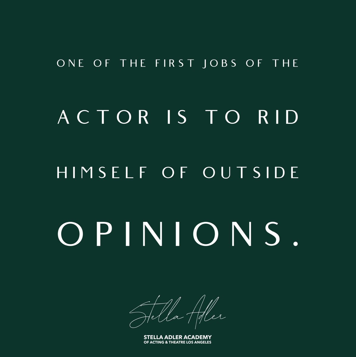 Stella Adler Academy On Twitter Confidence Is Key Quote Inspo Acting Stellaadler Actingquote Actinginspo Confidence Actor