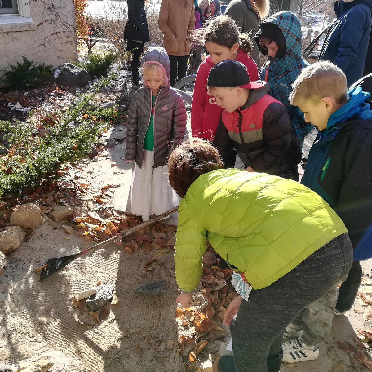 Dedicating the new student created Japanese Garden!
