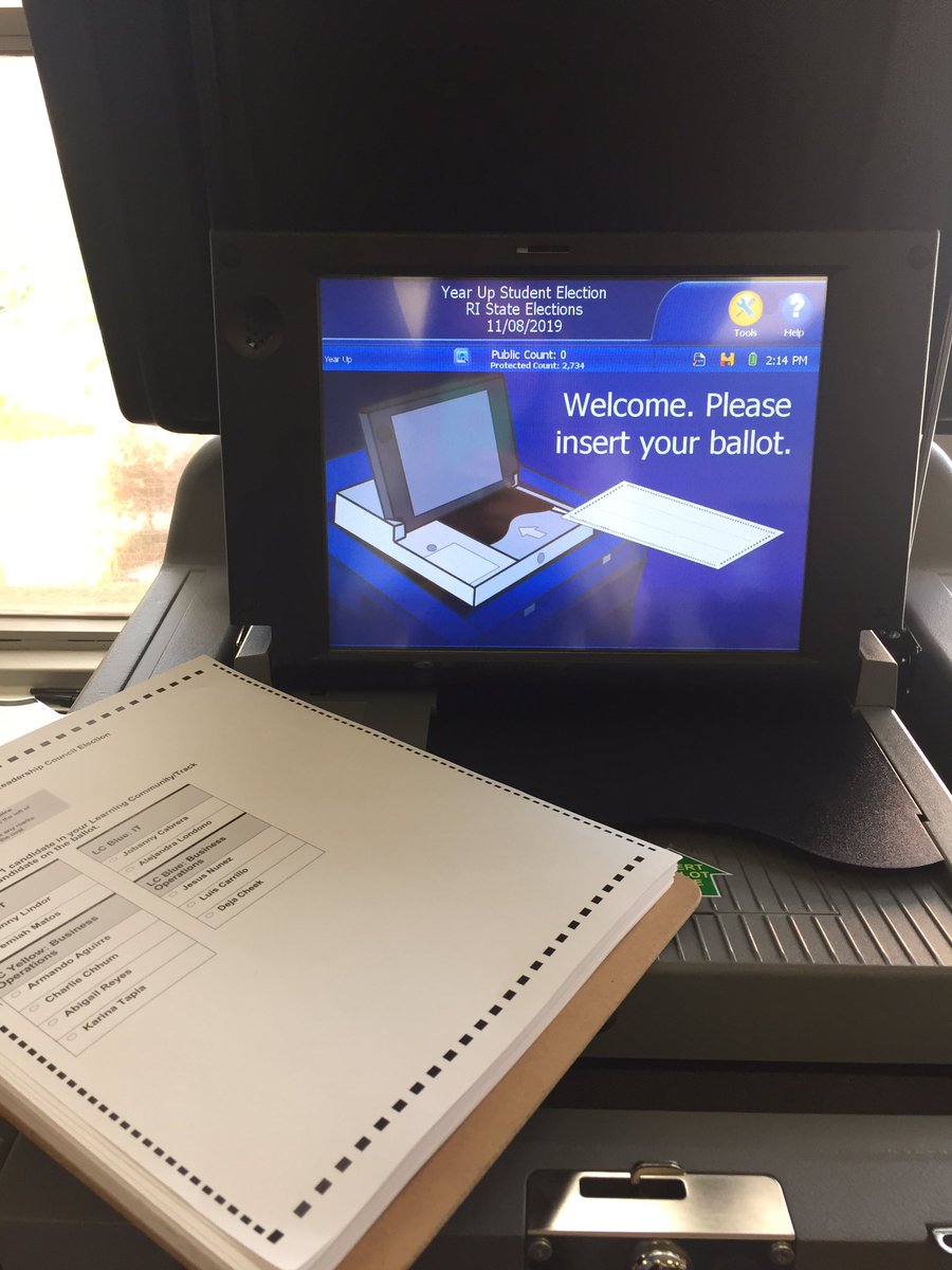 YearUpRI's tweet image. Thank you @RISecState for coming to site today for our student elections. This is LEGIT!! #yearup #class30 #studentleadership