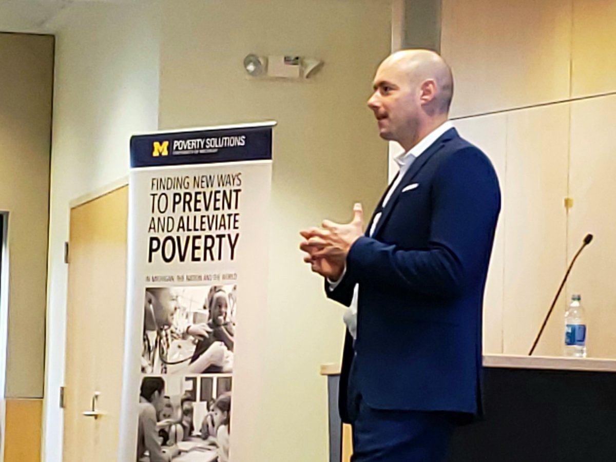 LaurenSlagter's tweet image. &quot;We spend a lot of time on schools. But our children spend most of their time outside of schools&quot; -@GregLandsman on need for collective action to support kids in poverty, especially from 0-5yo when majority of brain development occurs  #PovertySolutions @fordschool