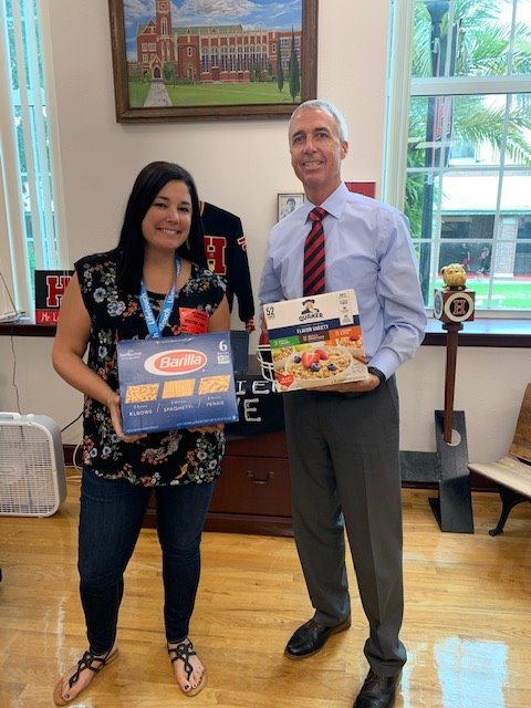 HHSBigRed's tweet photo. Thank you @TrecidaTweets and @Lifetouch for your generous donation to our HHS Food Pantry today! We are most appreciative and Go Big Red! @HHSTodayOnline @HCPSArea4 @HillsboroughSch @All4Schools @Jeff_Eakins https://t.co/7w0mVpisxd
