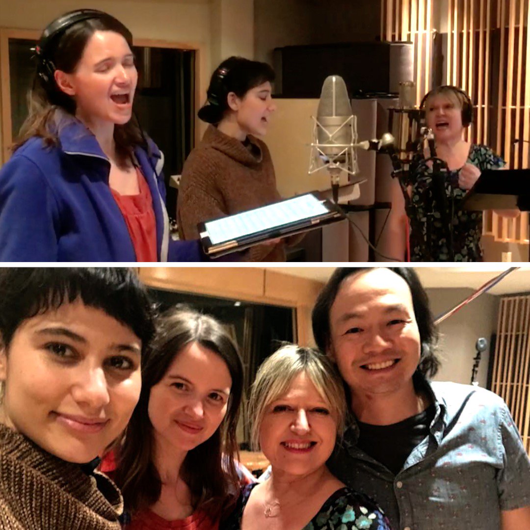 christophertin's tweet image. A couple behind-the-scenes pics from our recording session with @ModernMedieval3 Voices, featured soloists on To Shiver the Sky! Jacqui is a longtime friend, and sang the solo on &apos;Caoineadh&apos; with Anonymous 4. #toshiverthesky #recordingprocess #wechoosetogotothemoon