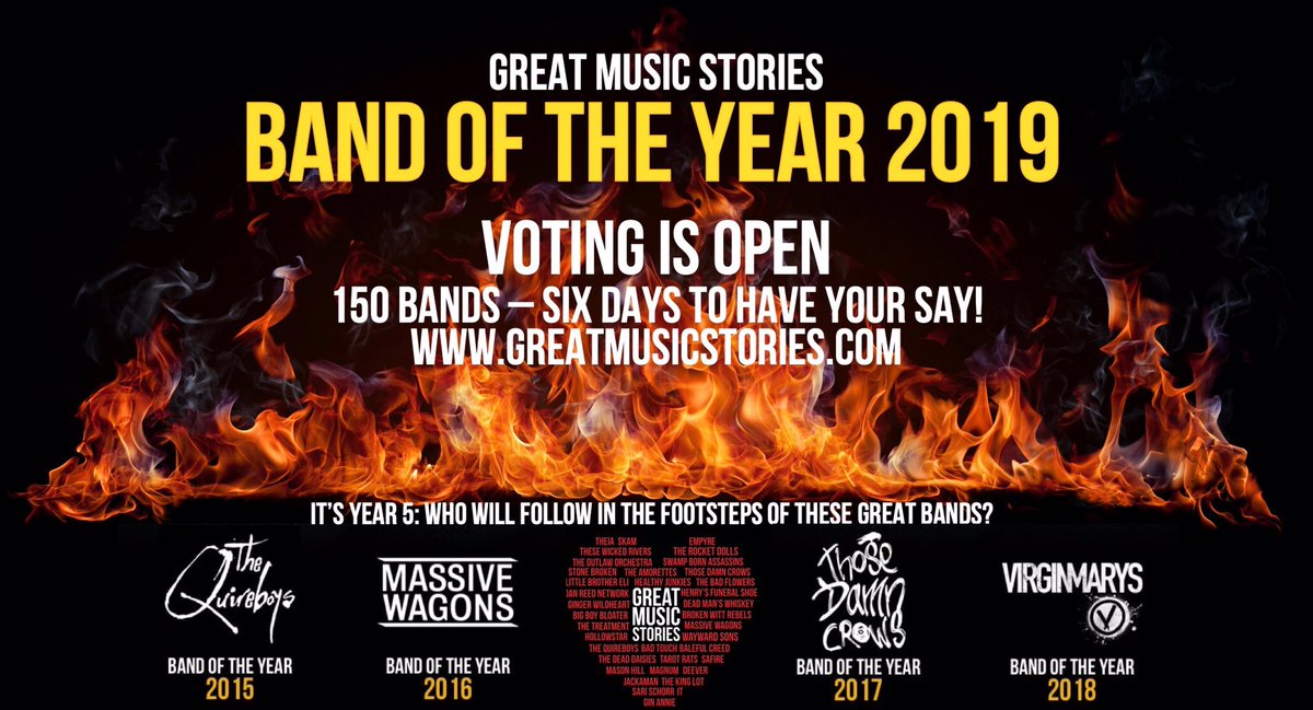 Guy B (@guyb_rockshow) on Twitter photo Band of the Year. Next up - #nowplaying bands in the running beginning with ‘F’ - <a href="/falseheartsband/">False Hearts</a> <a href="/FallenMafia/">Fallen Mafia</a> <a href="/fugitiverock/">Fugitiverock</a> <a href="/fireroadrock/">FIREROAD</a> <a href="/fireredempress/">Fire Red Empress</a> - vote at greatmusicstories.com. Band of the Year. Next up - #nowplaying bands in the running beginning with ‘F’ - <a href="/falseheartsband/">False Hearts</a> <a href="/FallenMafia/">Fallen Mafia</a> <a href="/fugitiverock/">Fugitiverock</a> <a href="/fireroadrock/">FIREROAD</a> <a href="/fireredempress/">Fire Red Empress</a> - vote at greatmusicstories.com.
