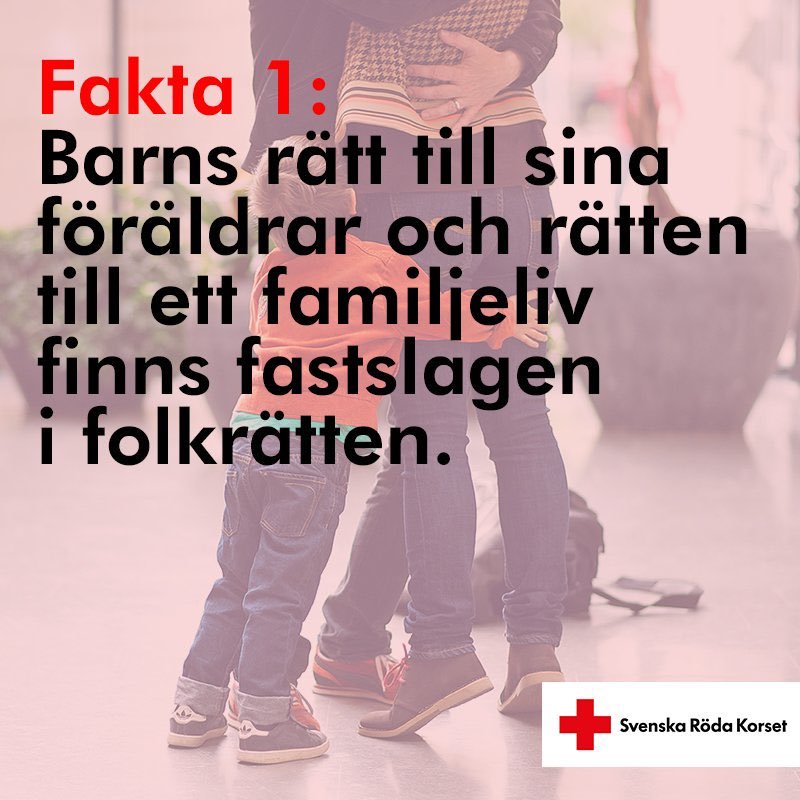 Att barn har rätt att återförenas med sin familj står särskilt uttryckt i barn­konventionen och är en mycket viktig rättighet för att barn ska ges rätt att vara med sina föräldrar. #familjeåterförening #migpol #barnkonventionen