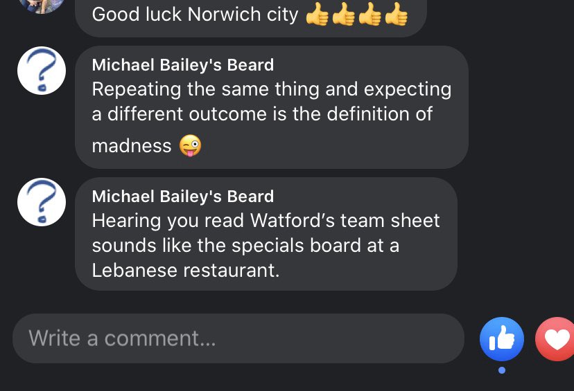 Kevin Baldwin (@kevinbaldwin82) on Twitter photo Like some sort of #NCFC social media ninja, <a href="/michaeljbailey/">Michael Bailey</a>’s beard pops up on my feed. Clearly the beard has not been employed by @TheAthleticUK #NORWAT Like some sort of #NCFC social media ninja, <a href="/michaeljbailey/">Michael Bailey</a>’s beard pops up on my feed. Clearly the beard has not been employed by @TheAthleticUK #NORWAT