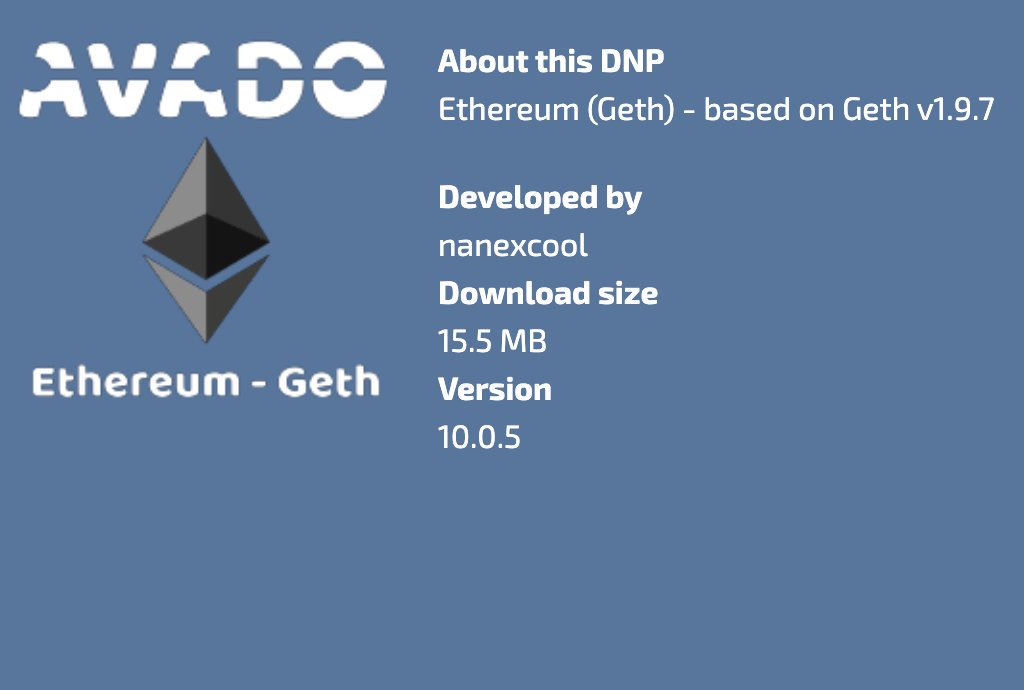 sponnet's tweet image. Just released - Ethereum Geth 1.9.7 packaged for @Avado_DServer - AVADO nodes are ready for the Istanbul fork ! #RunYourOwnNode  - install here: http://my.avado/#/installer/%2Fipfs%2FQmVT7ctwCHPuyyELAd5M49LHtaUFUBD7ZLyEtc7AvkL1HM #Ethereum   @peter_szilagyi